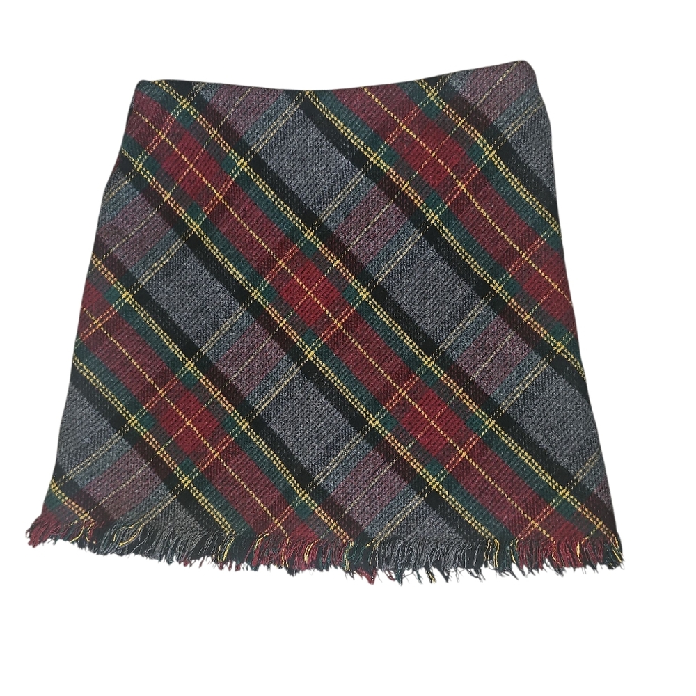 Sanctuary Fringe Hem Blanket Mini Skirt Sz S/M